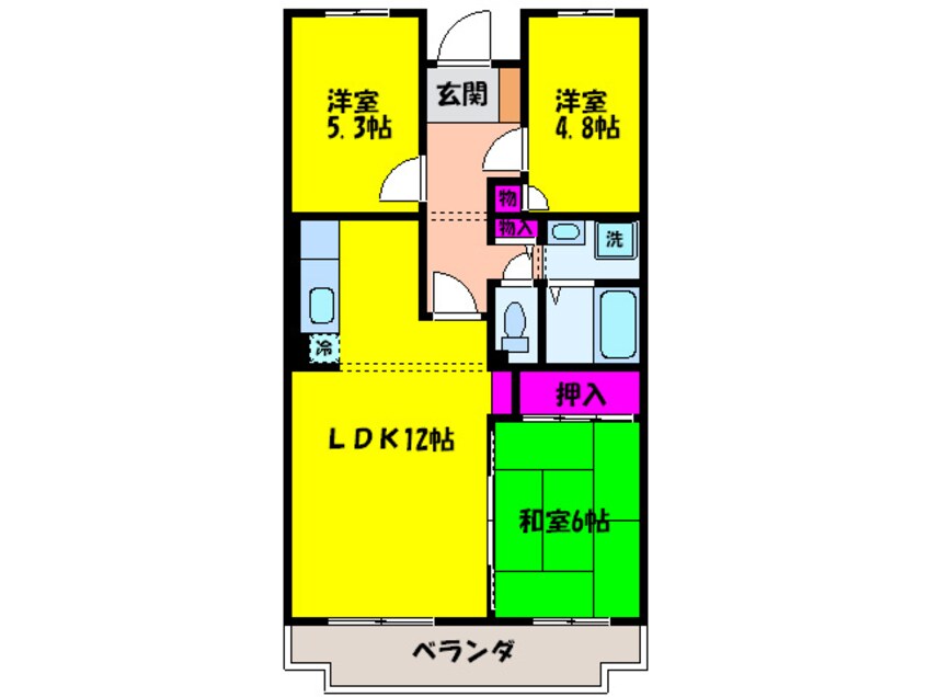 間取図 サニ－コ－ト中町