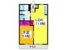 ハイツ・花のこみち 1LDKの間取り