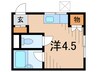 こでまり荘 1Rの間取り