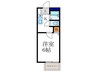 ジュネスクレール 1Kの間取り