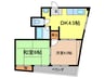 奥野ビル 2DKの間取り