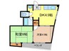 奥野ビル 2DKの間取り