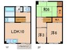 明舞第三団地１０号棟(307) 3LDKの間取り