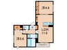 仮）リラフィナート西宮北口 2LDKの間取り