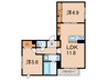 仮）リラフィナート西宮北口 2LDKの間取り
