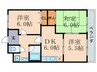 サンクリエイト ムネ 3DKの間取り