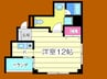 オルグ上町 1Kの間取り