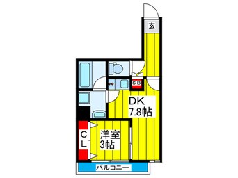 間取図 ｸﾞﾚｰｽｺｰﾄ蒲生