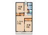 アーバンライフ六甲(302) 2LDKの間取り