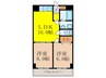 サンロイヤルハイツ 2LDKの間取り