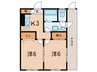 リバーハイツ 2Kの間取り