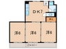 桑畑高徳マンション 3DKの間取り