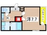 フジパレス立花駅東Ⅱ番館 1Kの間取り