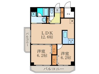 間取図 ユカミハイツ江坂