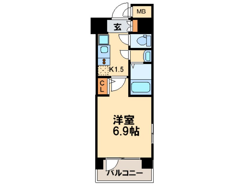 間取図 アスヴェル京都七条通(401)