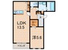 シエーナ芦屋 1LDKの間取り