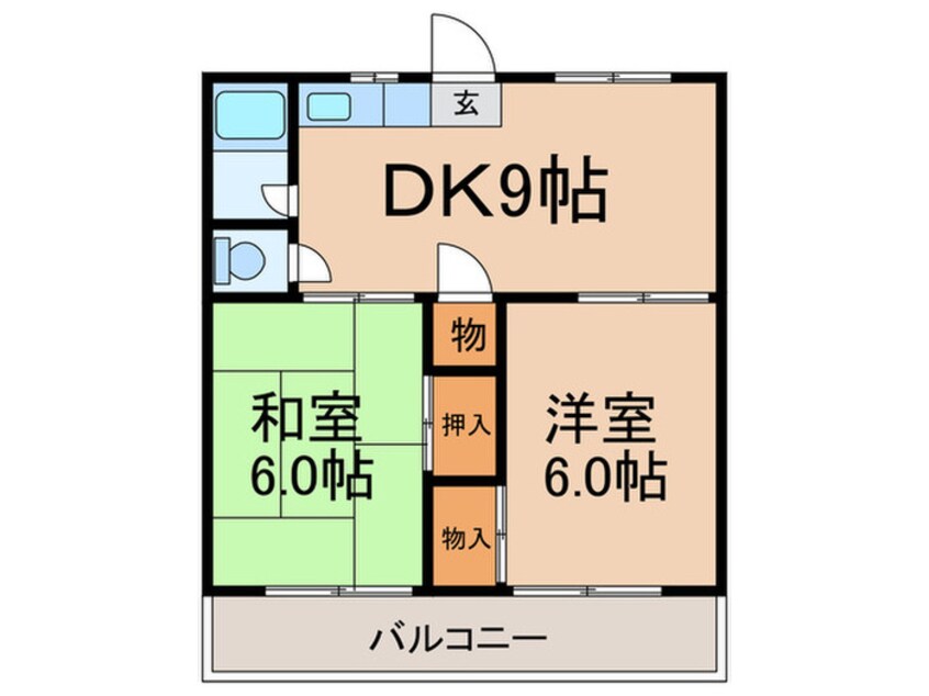 間取図 三七十コーポ