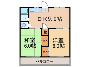 間取図 三七十コーポ