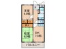 コンフォ－ル 2DKの間取り