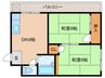 エスポワール板宿 2DKの間取り