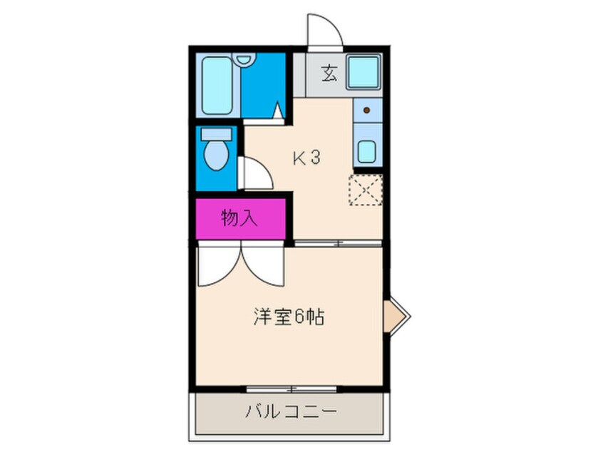 間取図 ｶﾙﾁｪﾗﾀﾝｲｼﾊﾞｼ