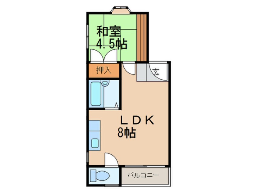 間取図 ハ－ベスト烏帽子