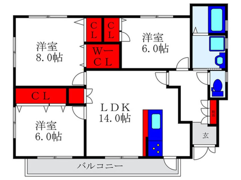 間取図 モンテヴェルデ上野西