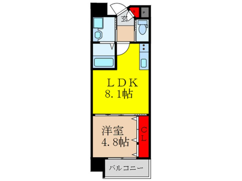間取図 ル・レーヴ江坂