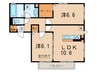 カミーリア北大塚 2LDKの間取り
