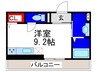 ダイヤモンドフジ鶴橋　プラチナ 1Rの間取り
