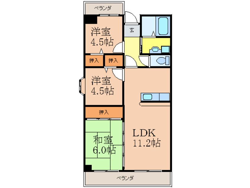 間取図 カルム西野Ⅱ