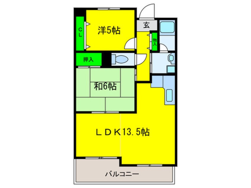 間取図 グランパレ・カサハラ