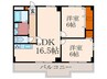 オパス四条 2LDKの間取り