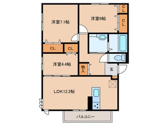 間取図 Casa　Calma