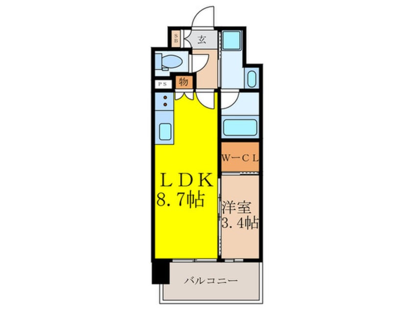 間取図 コンフォリア新大阪宮原Q