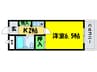 ラ・シャンブル福田１号館 1Kの間取り