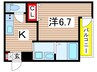 フジパレス立花駅西Ⅱ番館 1Kの間取り