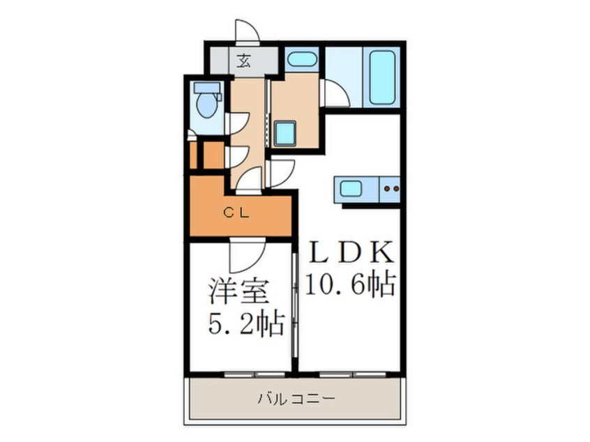 間取図 ﾍﾞﾗｼﾞｵ京都壬生WESTGATE(409)