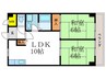 シェモア19 2LDKの間取り