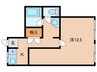 森本マンション 1Kの間取り
