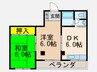 パールハイツ樟葉 2DKの間取り