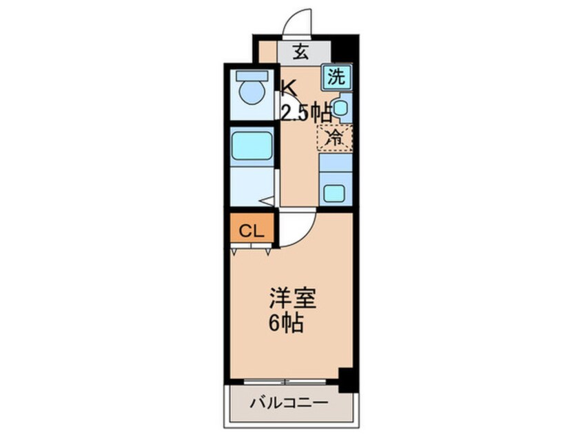 間取図 ルミエ－ル南堀江