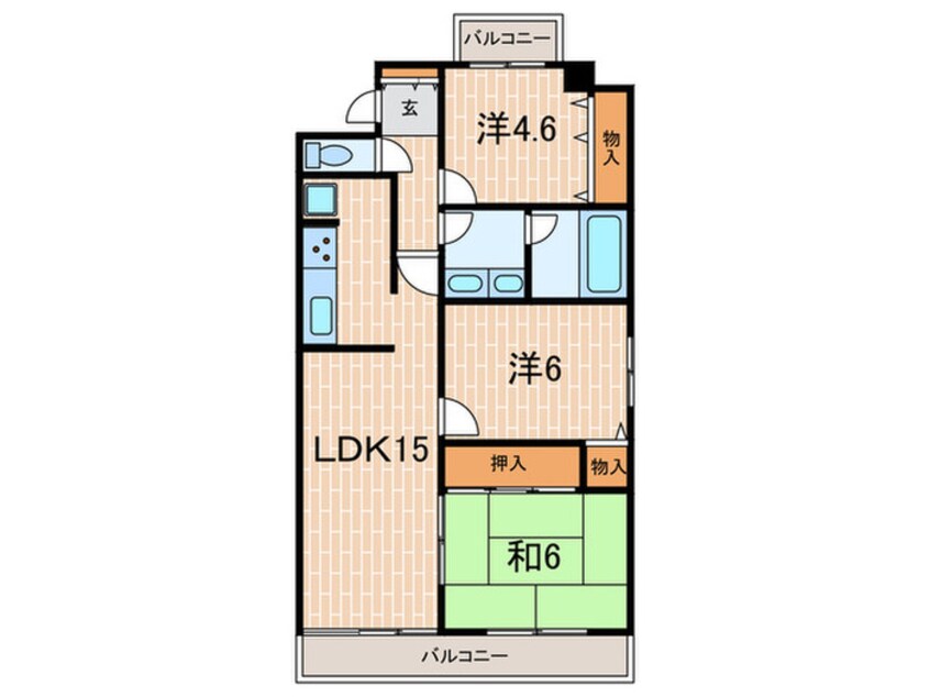 間取図 グランヴィラージュ逆瀬川