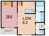 HMハウス 1LDKの間取り