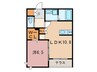HMハウス 1LDKの間取り