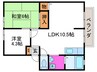 グリーンヒルT・Y 2LDKの間取り