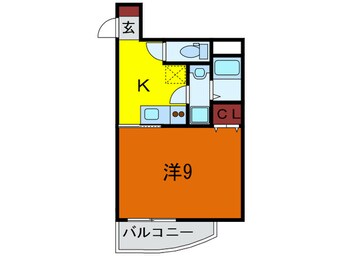 間取図 ｱｸｱﾌﾟﾚｲｽ新神戸駅前（６０４）