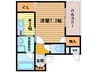 クリスタルライト 1Kの間取り
