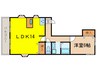 シャンピア北町 1LDKの間取り