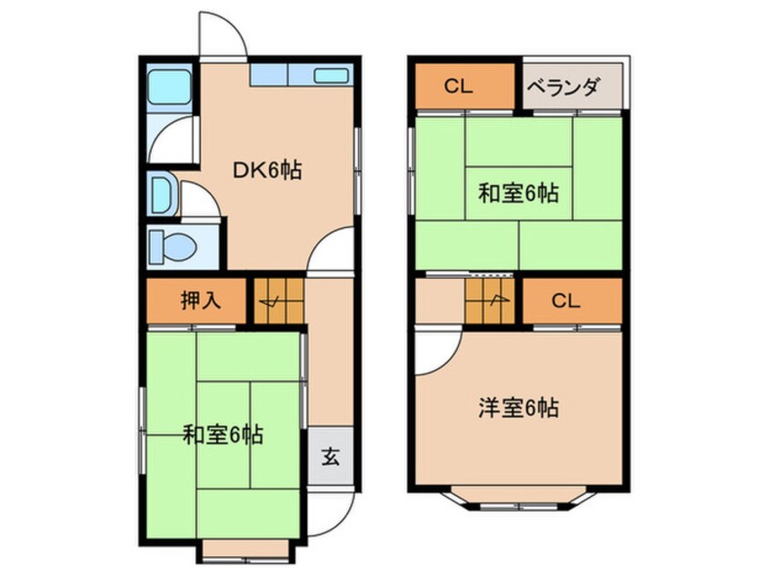 間取図 門真市大池町一戸建貸家